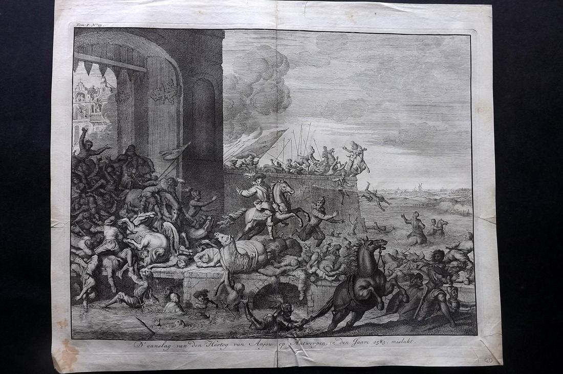 Le Clerc, Jean 1730 LG Print. Duke of Anjou, Battle (1 of 2)