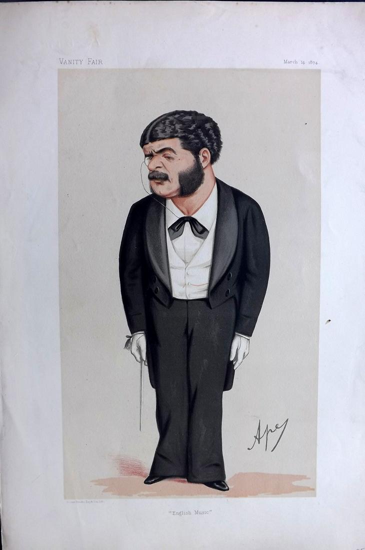 Vanity Fair Print 1874 Arthur Sullivan, Music (1 of 1)