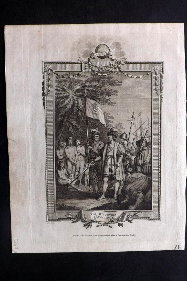 Russell, William 1778 Print. Discovery of America (1 of 2)