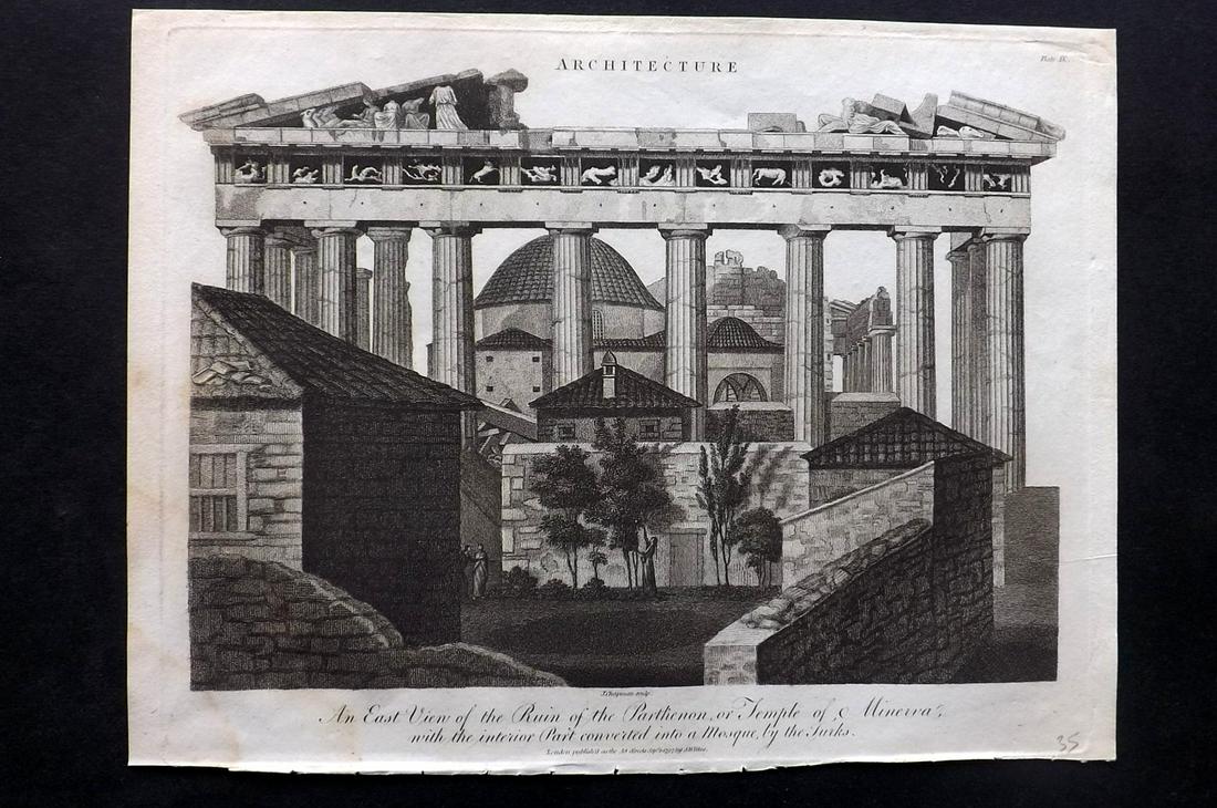 Wilkes, John 1797 Print. Parthenon, Athens, Greece (1 of 2)
