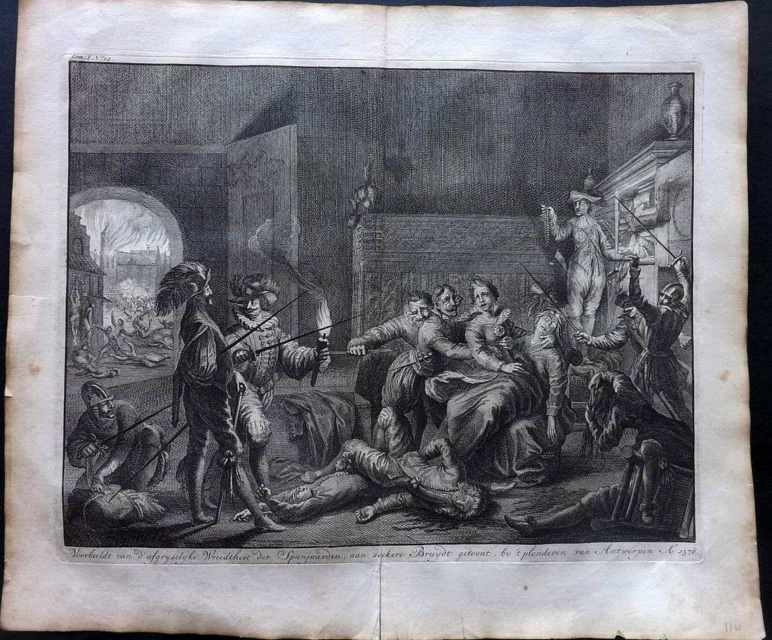 Le Clerc, Jean 1730 LG Print. Spanish, Dutch Revolt (1 of 2)
