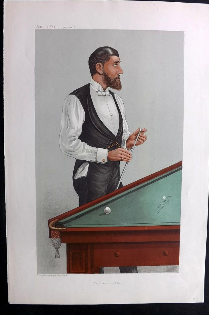Vanity Fair Print 1905 John Roberts, Billiards (1 of 1)