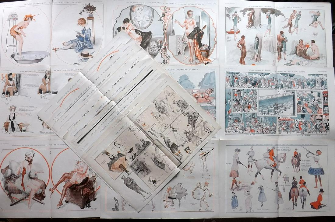 La Vie Parisienne C1920 Lot of 20 Large Art Deco Prints (1 of 9)