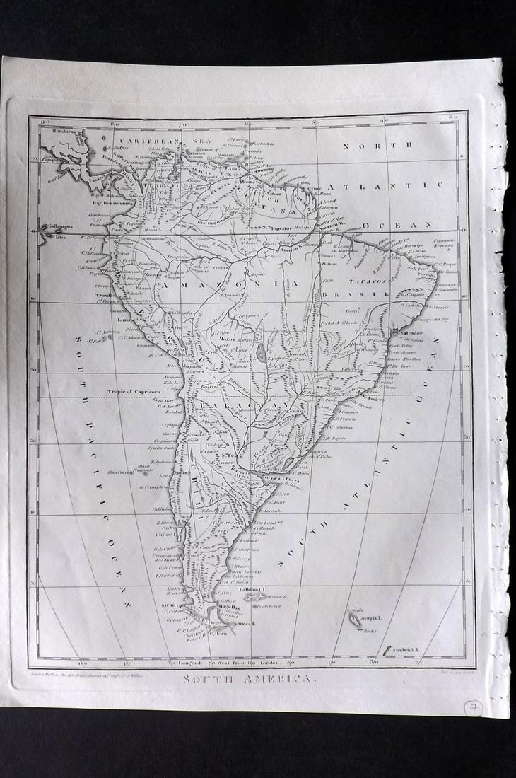 Wilkes, John 1796 Map. South America (1 of 2)