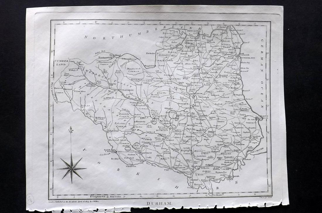 Wilkes, John 1803 Map. Durham (1 of 2)