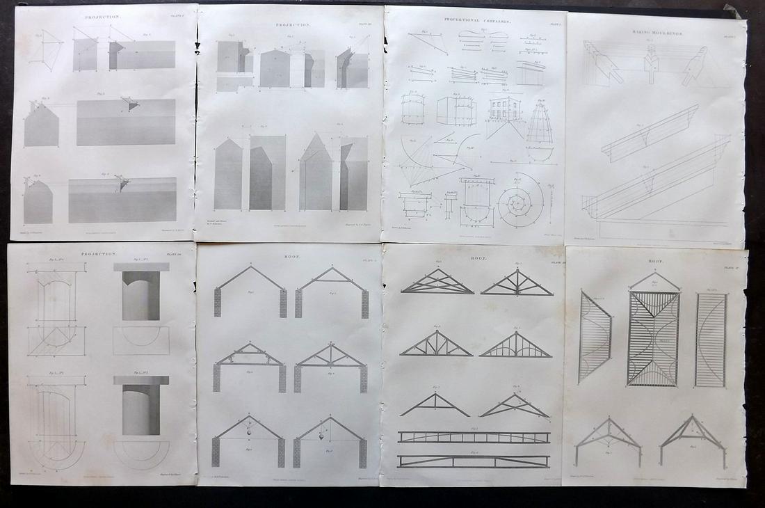 Lomax, Edward 1852 Lot of 8 Architecture/Building (1 of 2)