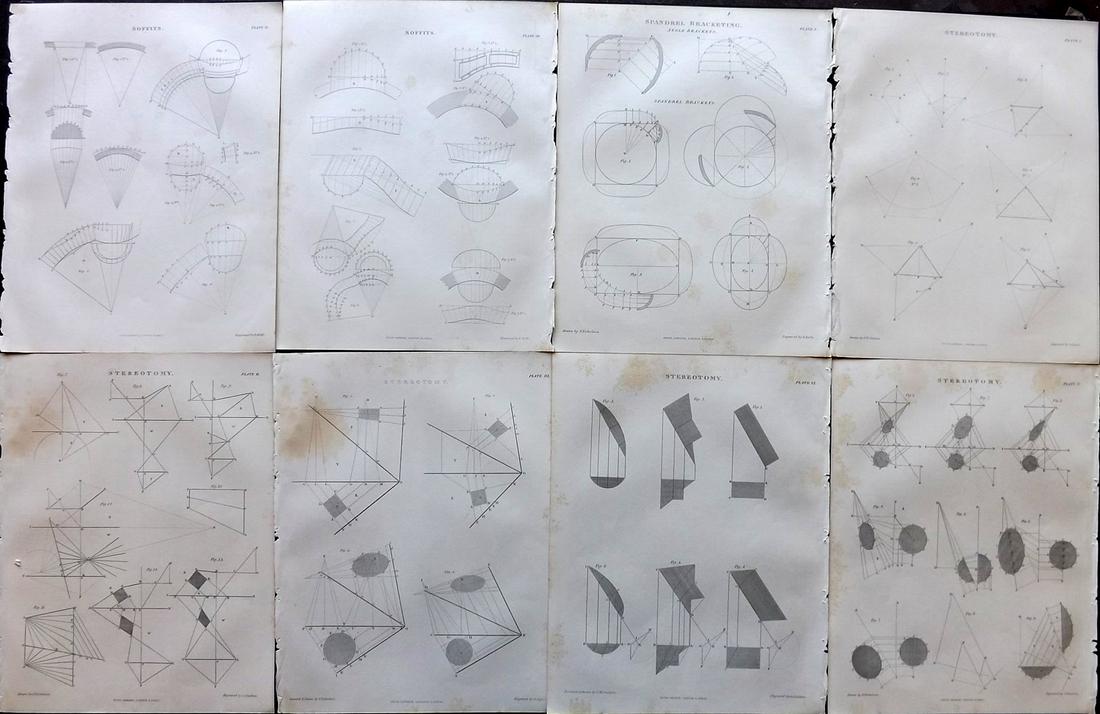 Lomax, Edward 1852 Lot of 8 Architecture/Building (1 of 2)