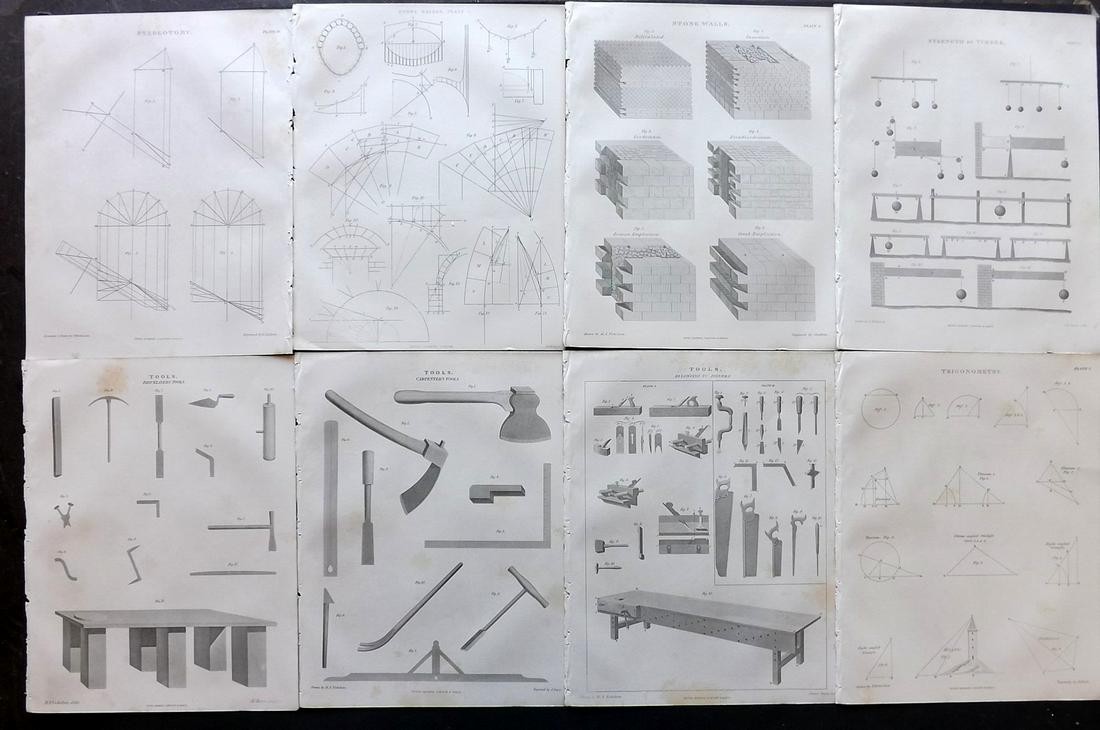 Lomax, Edward 1852 Lot of 8 Architecture/Building (1 of 2)