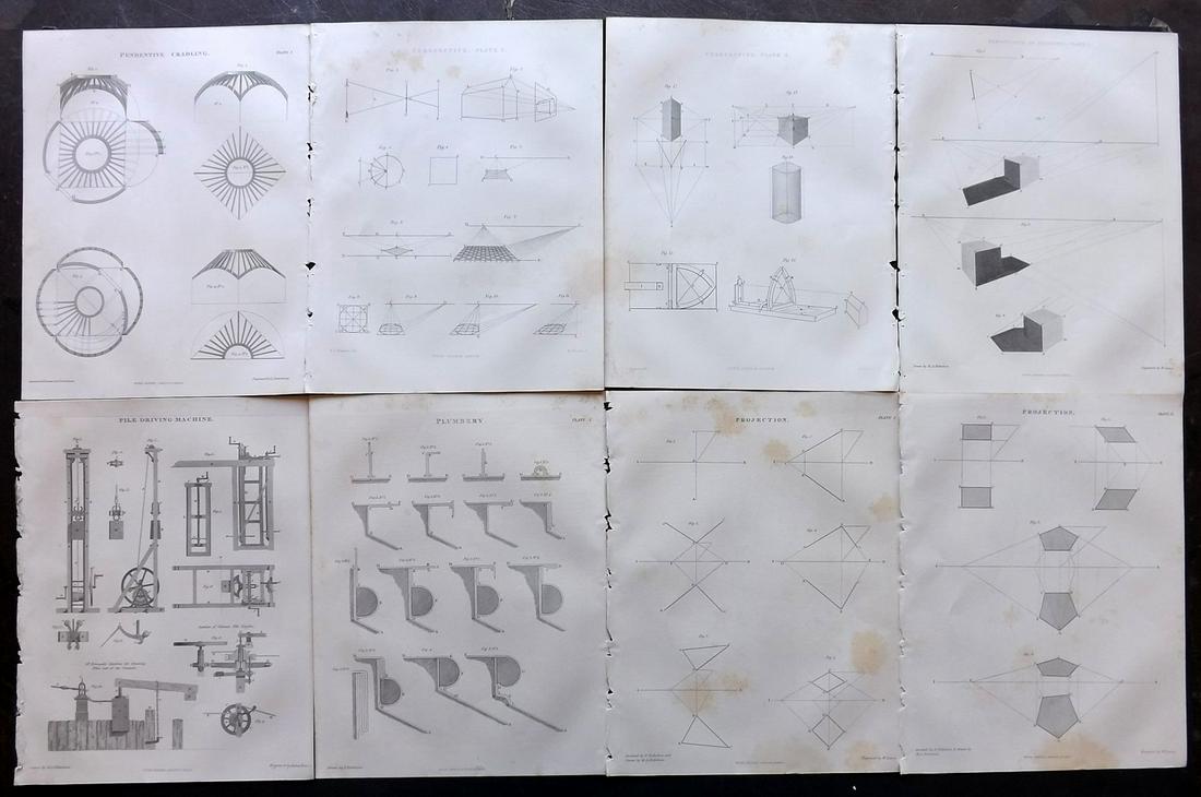 Lomax, Edward 1852 Lot of 8 Architecture/Building (1 of 2)