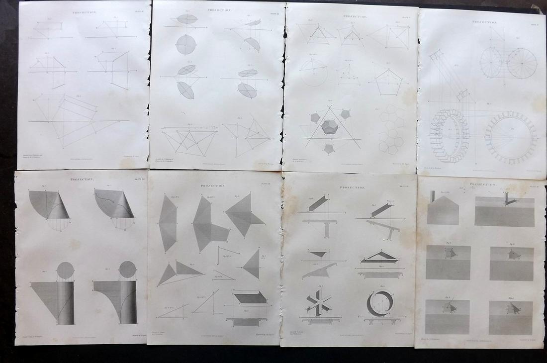 Lomax, Edward 1852 Lot of 8 Architecture/Building (1 of 2)