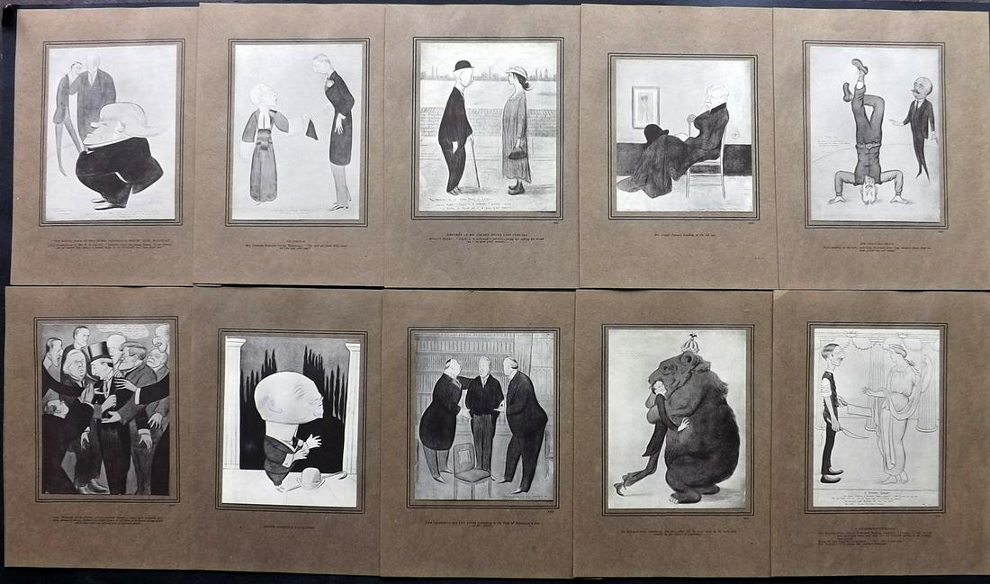 Beerbohm, Max 1914 Lot of 10 Caricatures (1 of 2)