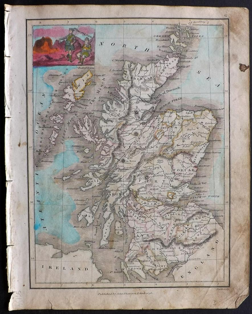 Thomson, John (Pub) 1825 Map. Scotland (Faults) (1 of 2)