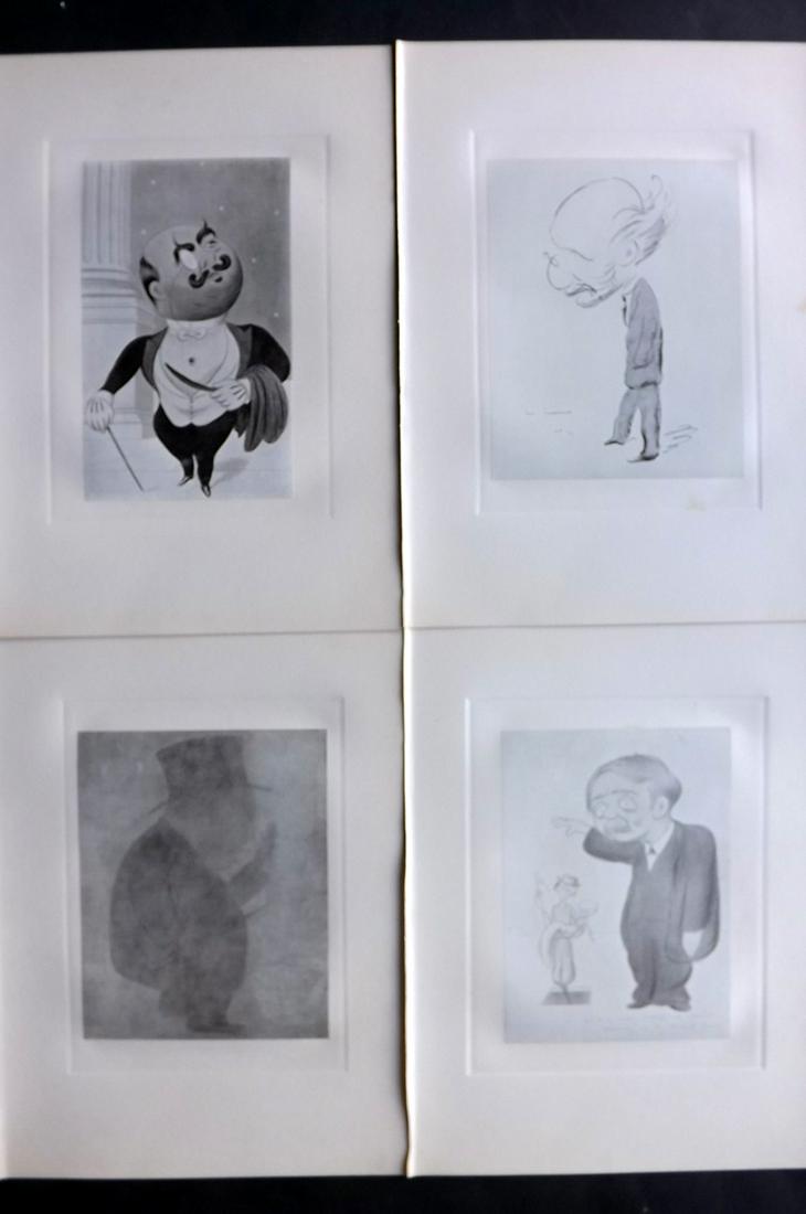 Beerbohm, Max 1907 Lot of 4 Folio Caricatures: Folio Lithographs Published 1907, London for "A Book of Caricatures" by Max Beerbohm. On heavy paper. Paper Size: 15 x 10.5 inch (38 x 27cm) Minor margin tone spotting. Good Condition