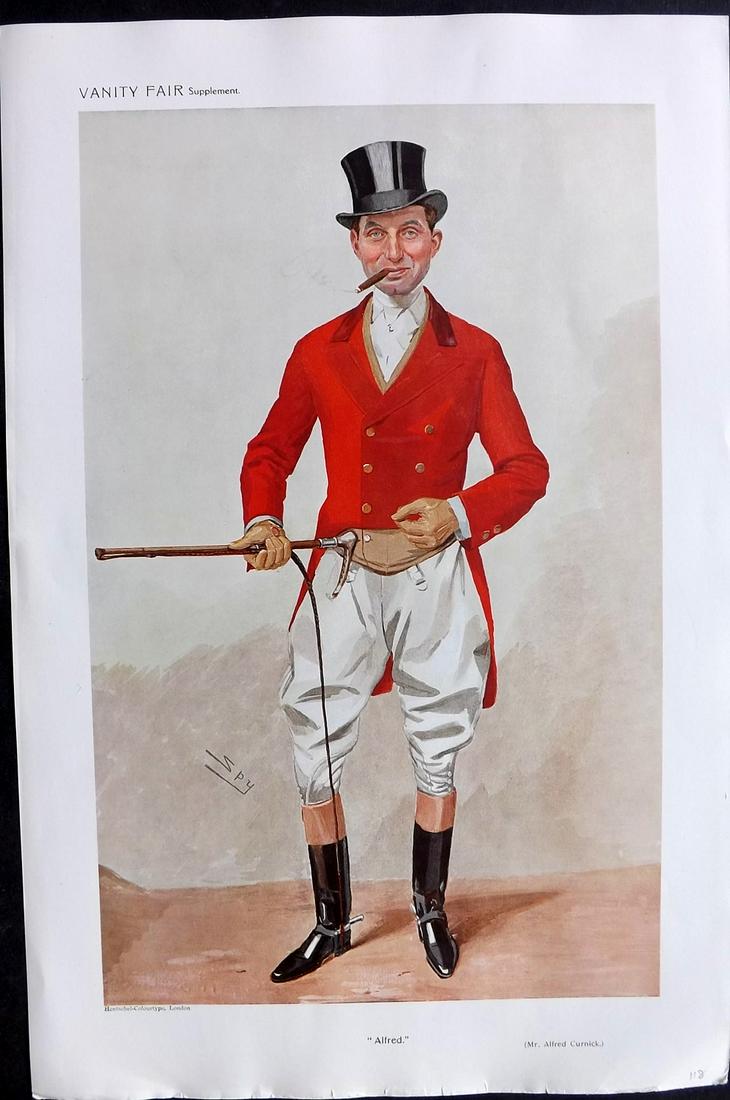 Vanity Fair Print 1909 Alfred James Curnick, Foxhunter (1 of 1)