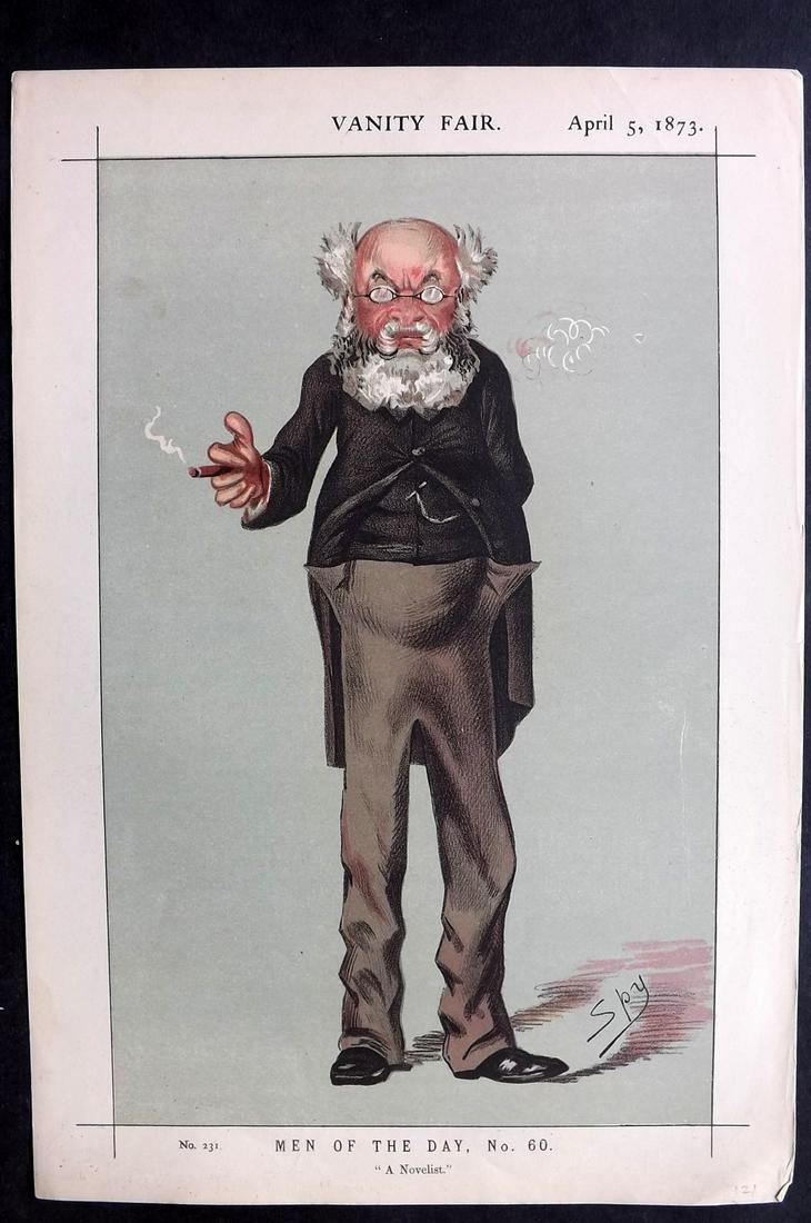 Vanity Fair Print 1873 Anthony Trollope, Literary (1 of 1)