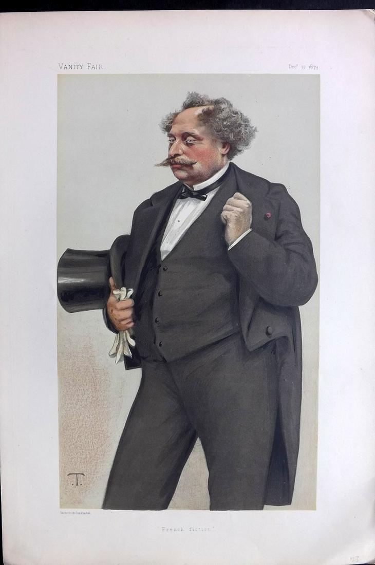 Vanity Fair Print 1879 Alexandre Dumas, Literary (1 of 1)
