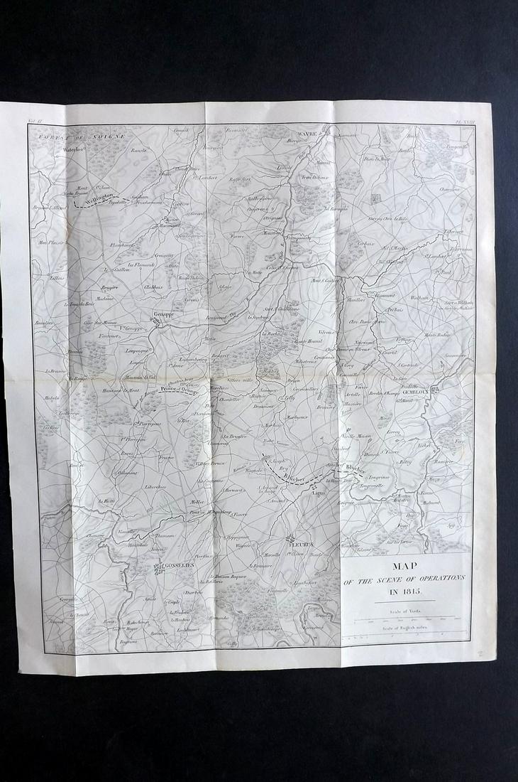 Greig, G R 1858 Wellington Map. Belgium Operations 1815 (1 of 2)