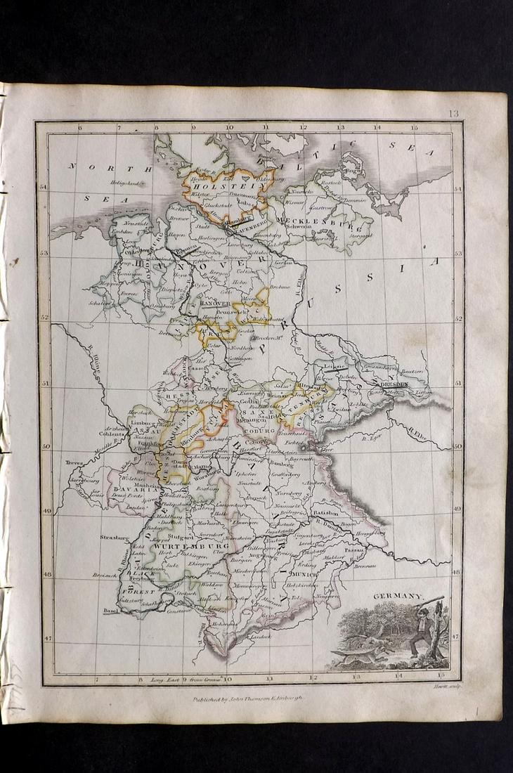 Thomson, John (Pub) 1825 Map. Germany (1 of 2)