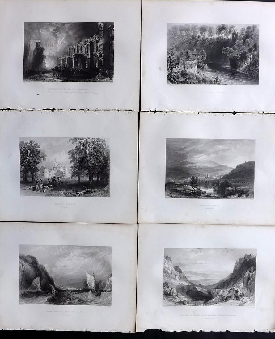 Scotland 1838 Lot 6 Steel Engraved Views from Beattie: Steel Engraving Published 1838, London for "Scotland Illustrated..." by William Beattie. Illustrated by Thomas Allom, William Bartlett and H. M'Culloch. Paper Size: 10.5 x 8 inch (27 x 21cm) All with