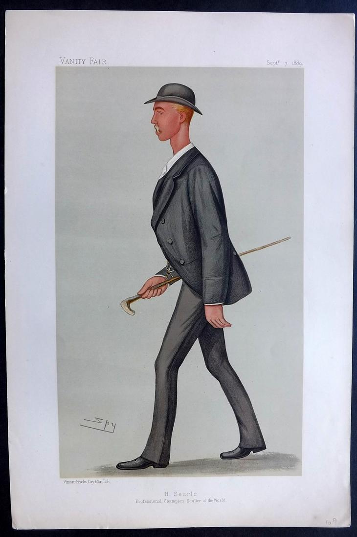 Vanity Fair Print 1889 Henry Searle, Rowing (1 of 1)