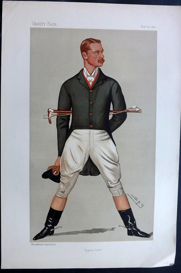 Vanity Fair Print 1890 William H. Grenfell, Sport Rider (1 of 1)