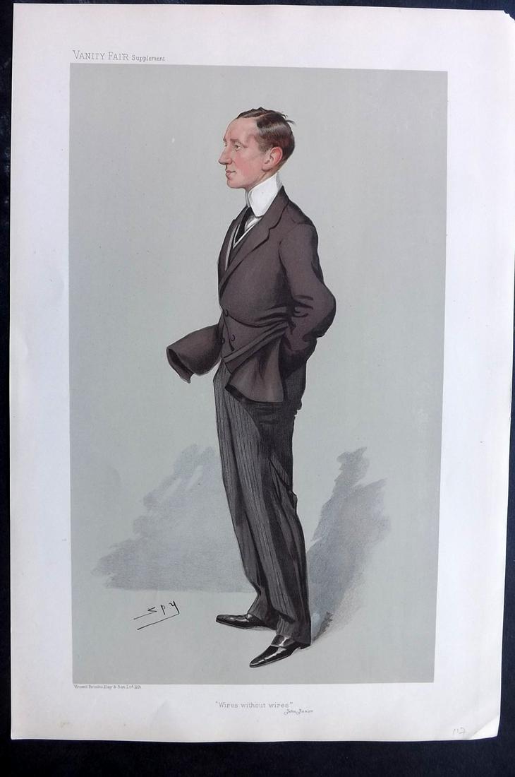 Vanity Fair Print 1905 Guglielmo Marconi, Radio (1 of 1)