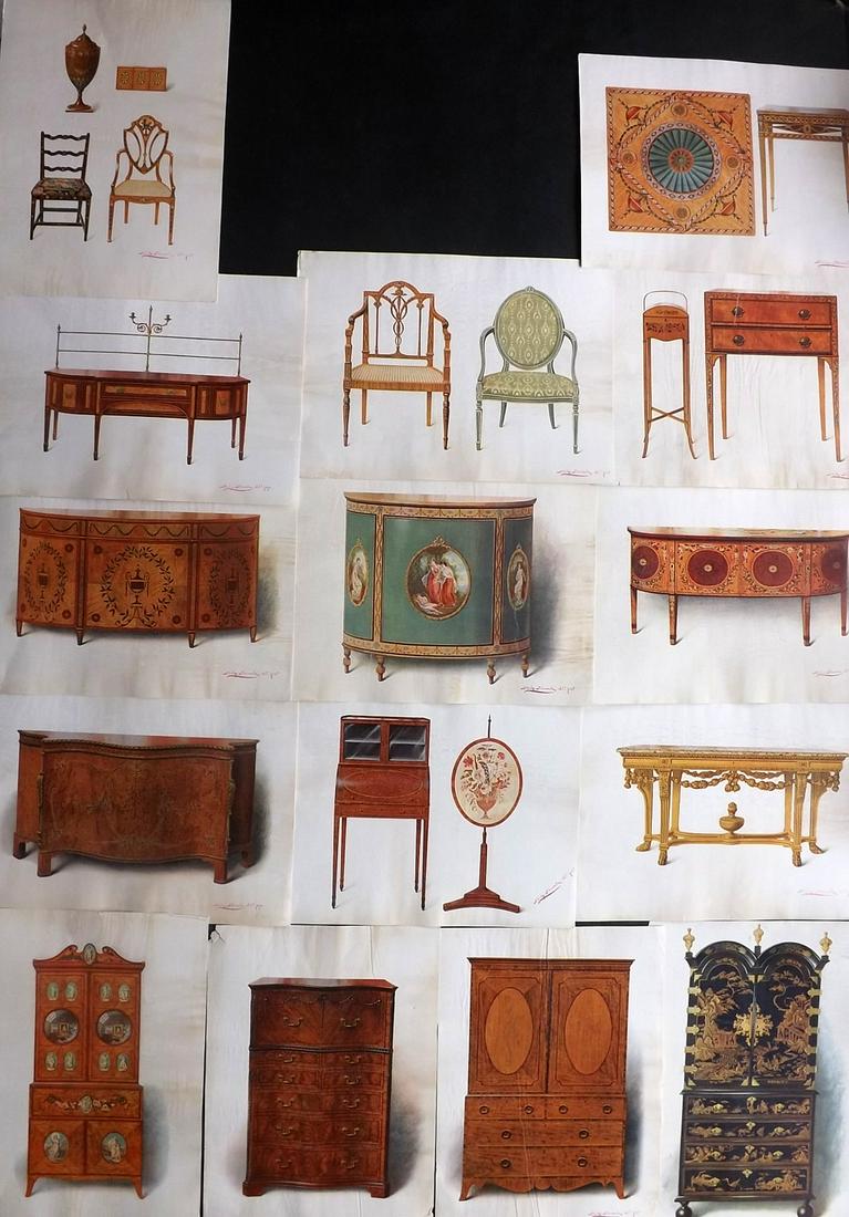 Macquoid & Slocombe C1915 Lot of 15 Furniture Prints (1 of 7)