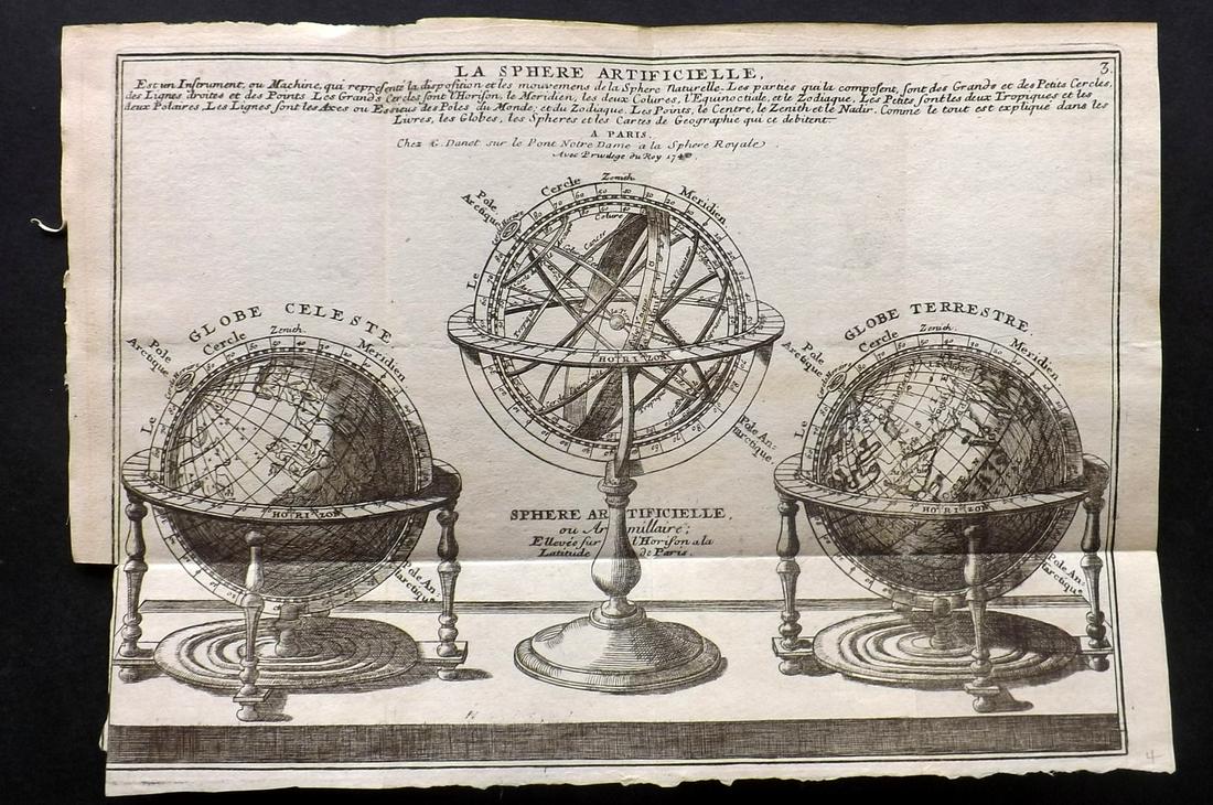 de Fer, Nicolas 1717 Astronomy Print. Spheres, Globes (1 of 2)