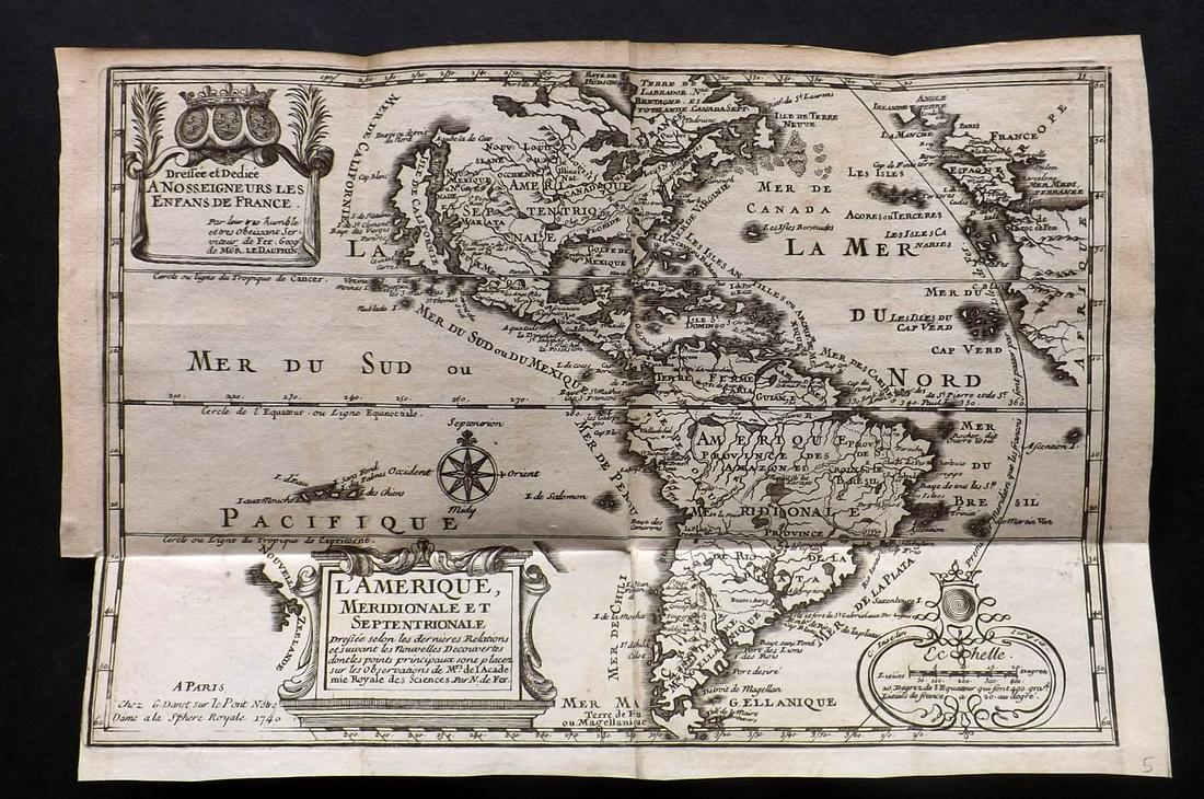 de Fer, Nicolas 1717 Map. America. California as Island (1 of 2)