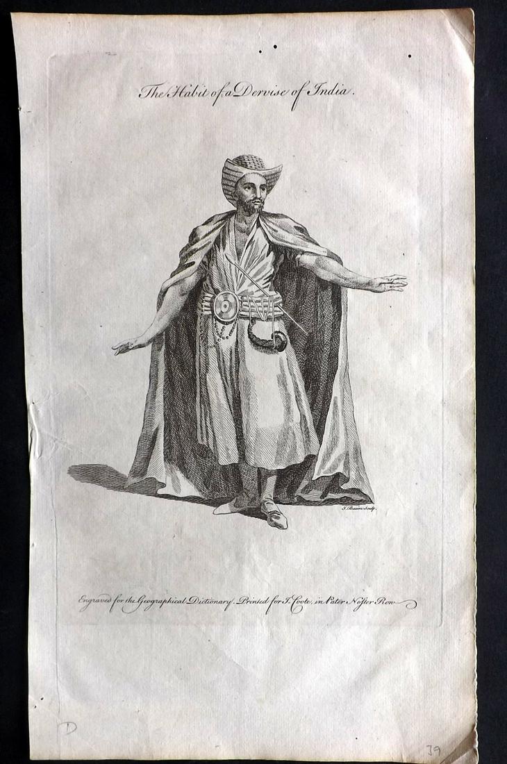 Coote, John 1760 Folio Costume Print. India (1 of 2)
