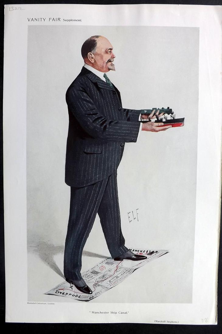 Vanity Fair Print 1910 Marshall Stephens, Shipping: Chromolithograph Published 1869-1914, London for "Vanity Fair" Paper Size: 15 x 10 inch (38 x 25cm) Good Condition