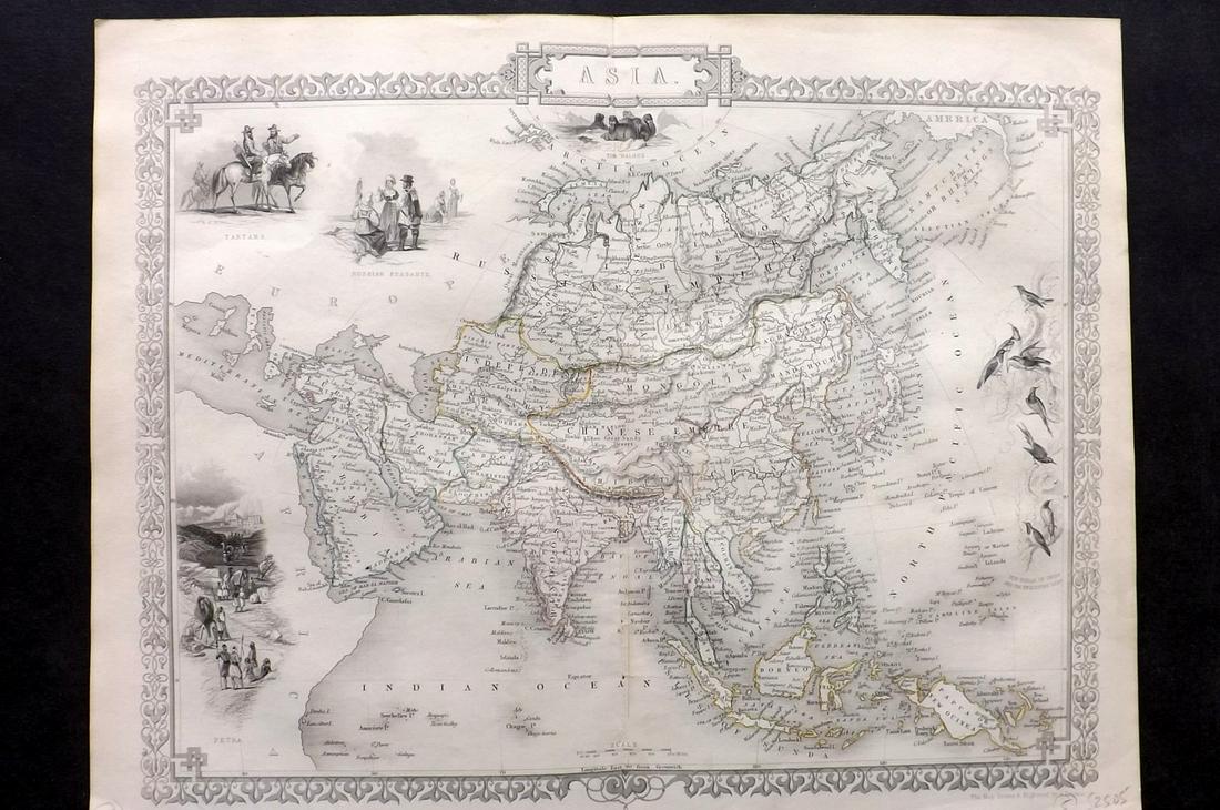 Tallis, John (Pub) 1852 Map. Asia Continent (1 of 2)