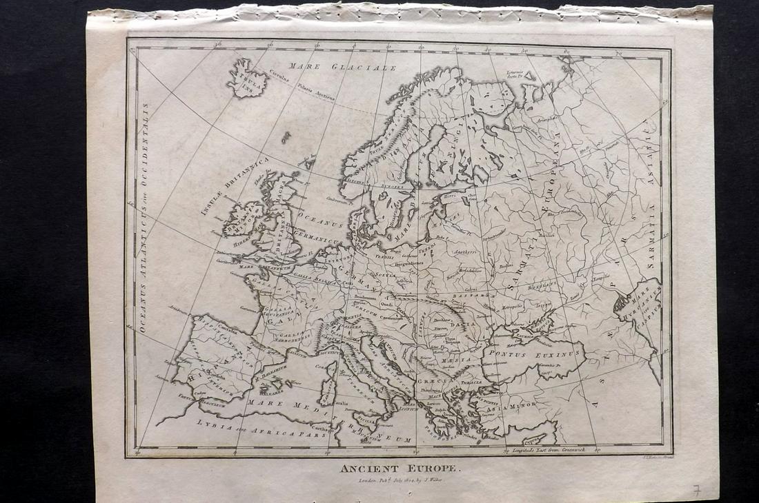 Wilkes, John 1804 Map. Ancient Europe (1 of 2)