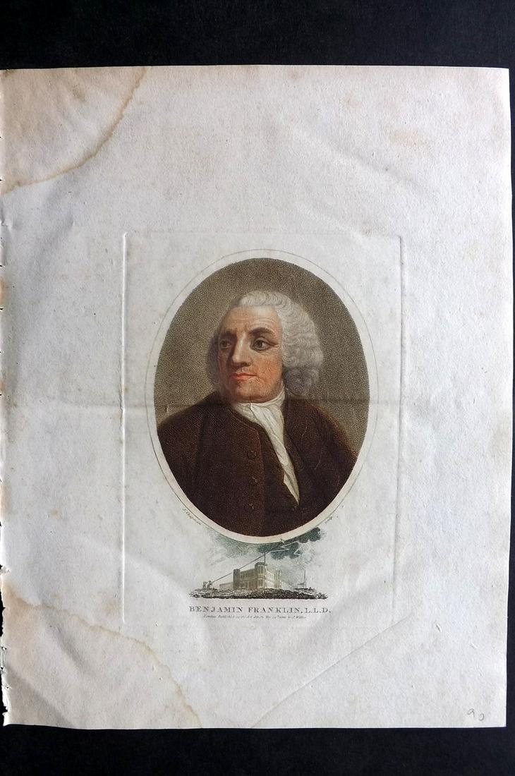 Wilkes, John 1803 HCol Portrait. Benjamin Franklin USA (1 of 2)
