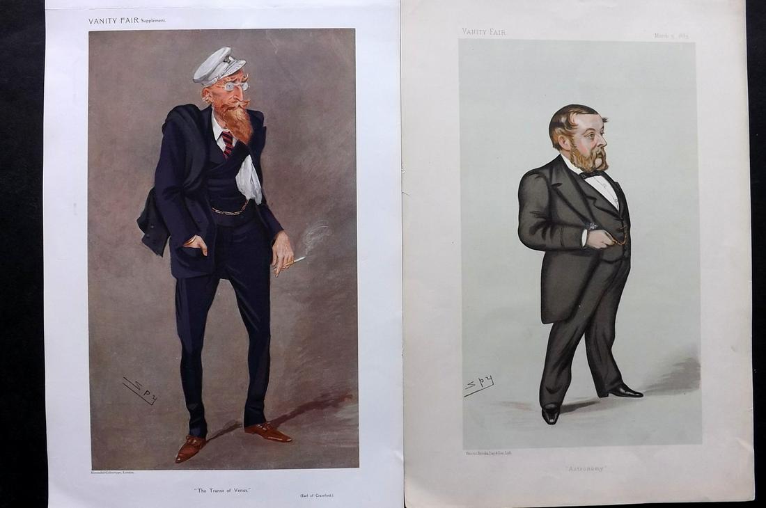 Vanity Fair Print 1883-1903 Pair of Astronomy related: Chromolithograph Published 1869-1914, London for "Vanity Fair" Paper Size: 15 x 10 inch (38 x 25cm) Good Condition