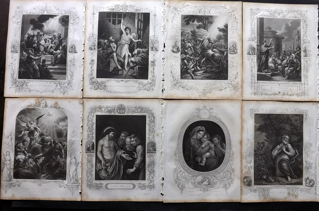 Fleetwood, John 1859 Lot of 8 Religious Prints (1 of 2)