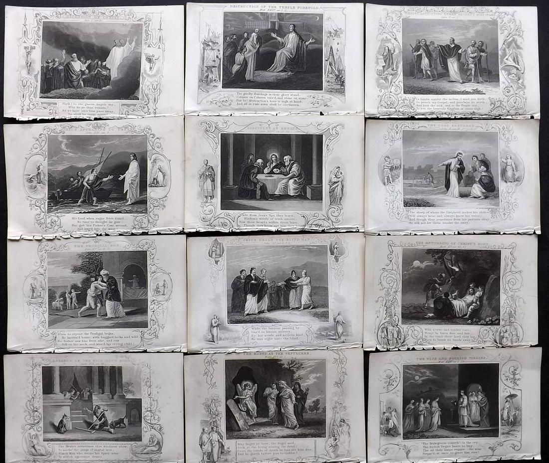 Fletcher, Alexander C1840 Lot of 12 Religious Prints (1 of 2)