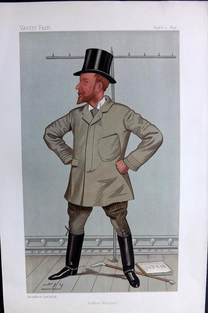 Vanity Fair Print 1892 Henry Arthur Jones, Theatre (1 of 1)