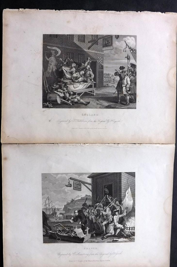 Hogarth, William 1833 Pair. Invasion. England & France (1 of 2)