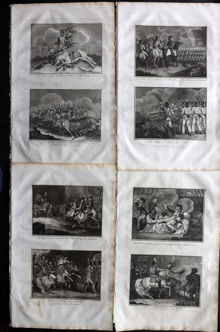 Malham, John 1816 Lot of 4 Folio Military Prints (1 of 2)