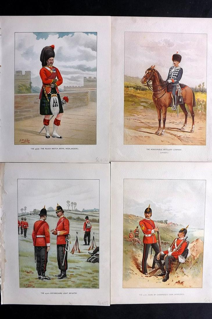 Richards, Walter 1890 Lot of 4 British Military Prints (1 of 2)