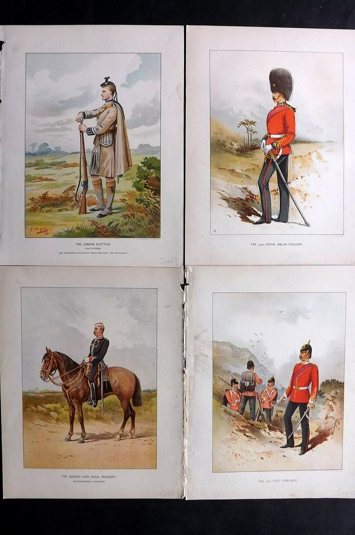 Richards, Walter 1890 Lot of 4 British Military Prints (1 of 2)