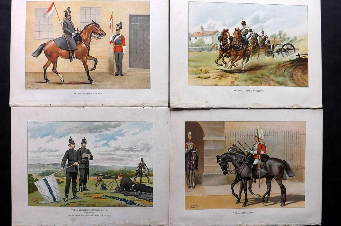 Richards, Walter 1890 Lot of 4 British Military Prints (1 of 2)