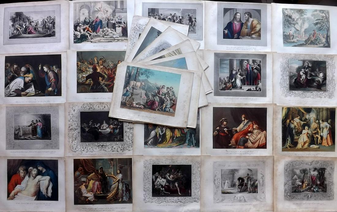 Hagger & Payne C1860 Lot of 29 HCol Religious Prints (1 of 7)