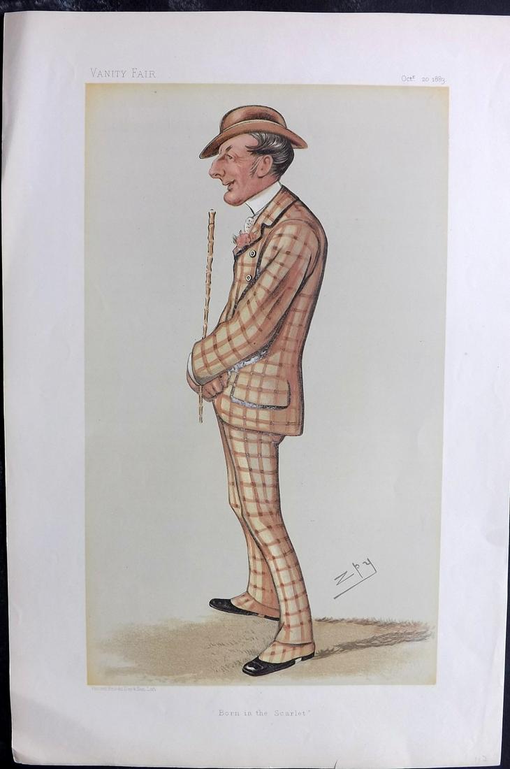 Vanity Fair Print 1883 Henry Reginald Corbet: Chromolithograph Published 1869-1914, London for "Vanity Fair" Paper Size: 15 x 10 inch (38 x 25cm) Good Condition