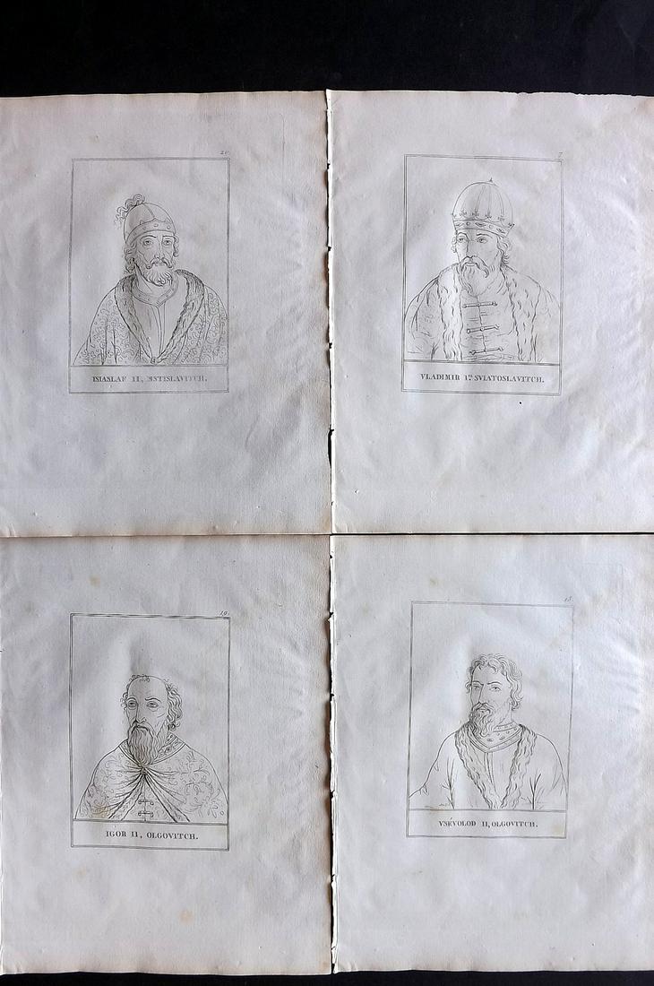 Levesque, Pierre 1812 Lot of 4 Russia Portraits (1 of 2)