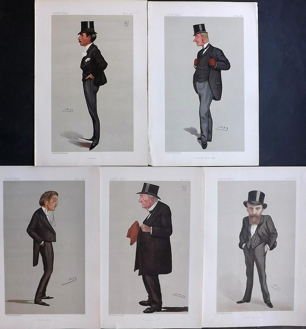 Vanity Fair Prints 1888 Lot of 5 Spy etc Cartoons (1 of 2)