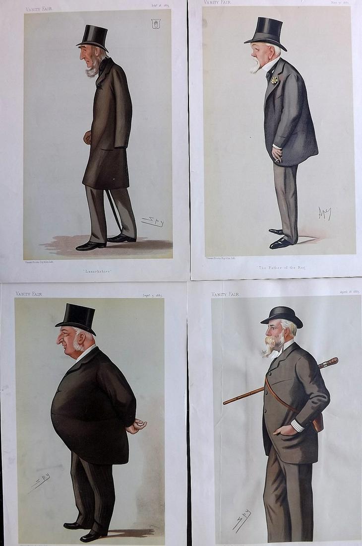 Vanity Fair Prints 1885 Lot of 4 Spy etc Cartoons (1 of 2)