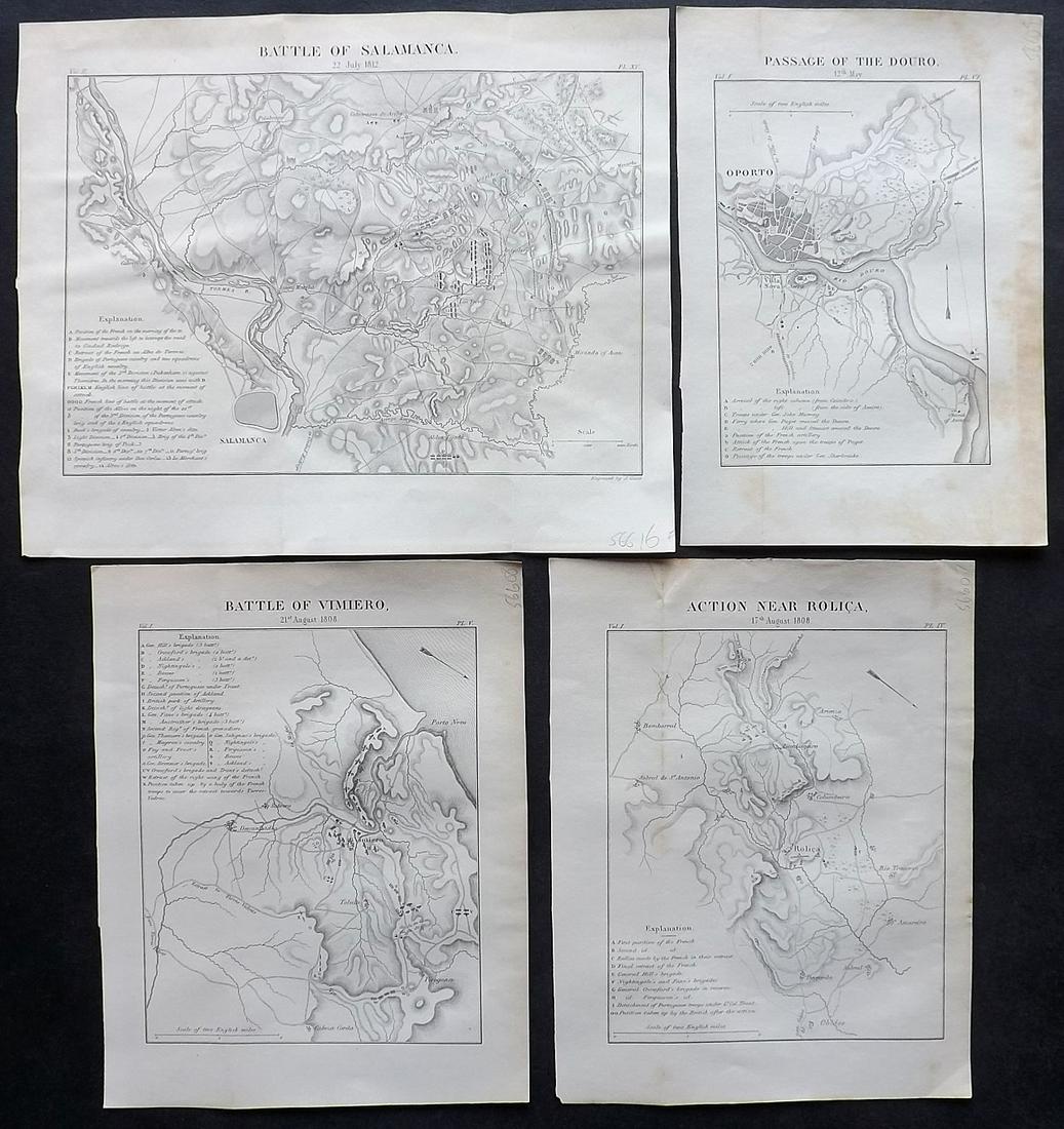 Greig, G. R. 1858 Lot 4 Wellington Battle Maps. Spain (1 of 2)
