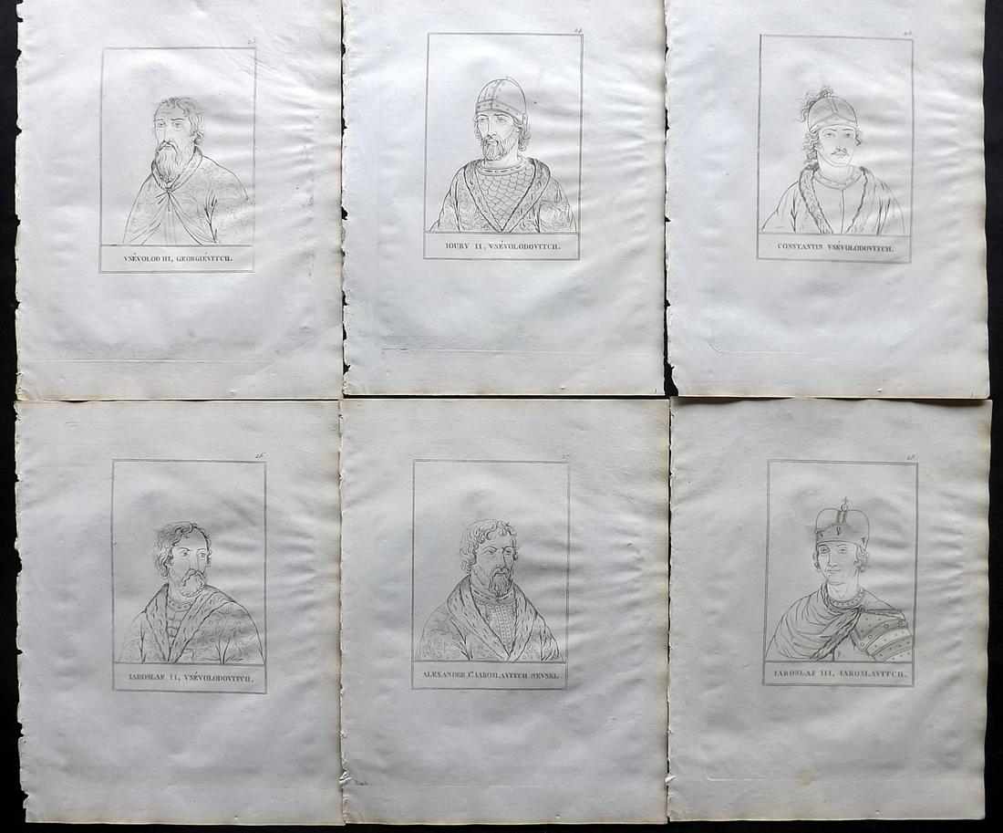 Levesque, Pierre 1812 Lot of 6 Russia Portraits (1 of 2)